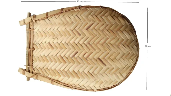 Kula, Puja samagri Keeper Tray Made of Bamboo and Cane - Image 3