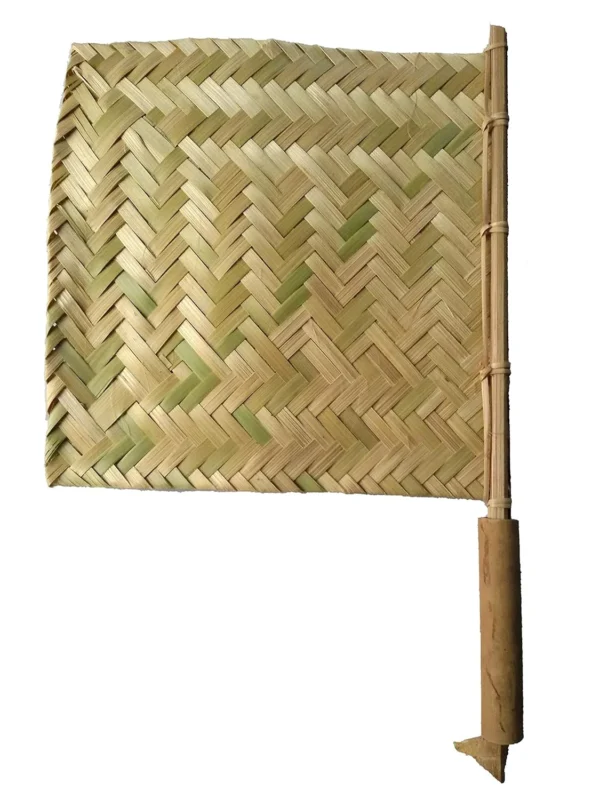 Hand Fan/Pakha/Pankha/air Blower/Bamboo Made Handicraft Fan with Handle. (Square Pakha) - Image 2